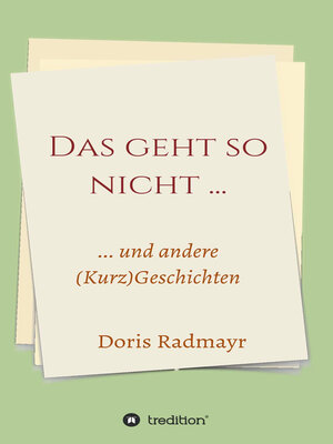 cover image of Das geht so nicht...